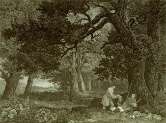 Een Rust na het Jagen, Plaat 4