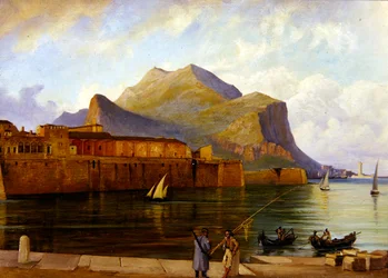 Monte Pellegrino vanuit de Haven van Palermo