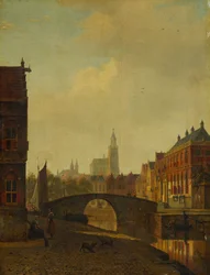 Denkbeeldig uitzicht op Arnhem