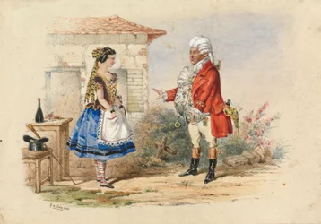 Adina en Dr. Dulcamara, Scène uit Donizetti