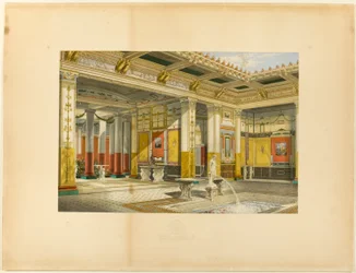 Het Pompeïsche hof van het Crystal Palace. Digby Wyatt, Esq., architect