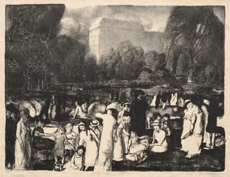 In het park, licht