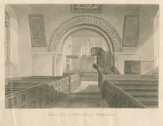 Interieur van Stowe Kerk