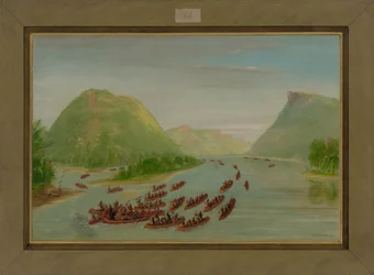 Vader Hennepin en twee metgezellen gevangen genomen door de Sioux, april 1680, 1847-48