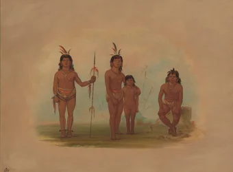 Vier Goo-a-give Indianen, 1854-1869