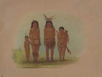 Vier Sepibo-indianen, 1854-1869