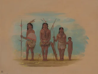 Vier Xingu Indianen, 1854-1869