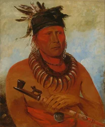 Háw-che-ke-súg-ga, Hij die de Osages doodt, stamhoofd, 1832