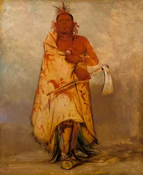 Le-sháw-loo-láh-le-hoo, Grote Eland, Hoofd van de Skidi Wolf Pawnee, 1832