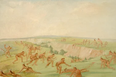 Mandan Aanval op een Groep Arikara, 1832-1833