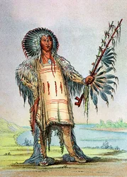 Mandan Indiaan Ha-Na-Tah-Muah, Wolfhoofd