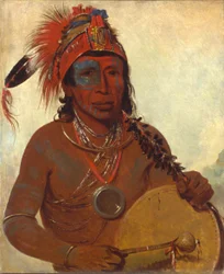 Tóh-to-wah-kón-da-pee, Blue Medicine, een medicijnman van de Ting-ta-to-ah Band, 1835