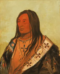 Tâh-zee-keh-dâ-cha, Torn Belly, een vooraanstaande dappere, 1832