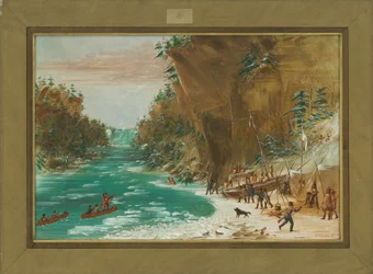 De Expeditie Gelegerd onder de Watervallen van Niagara. 20 Januari 1679