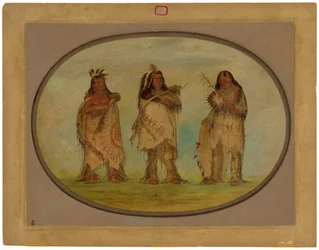 Drie Voorname Krijgers van de Sioux Stam
