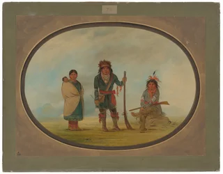 Drie Micmac-indianen
