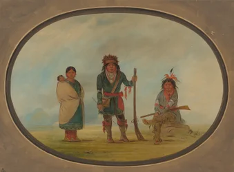 Drie Micmac Indianen