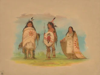 Drie Riccarree Indianen, 1861