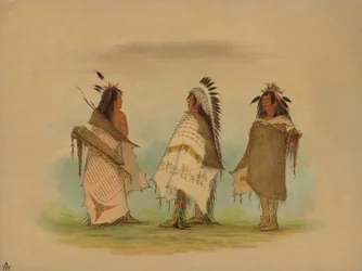 Drie Shoshonee krijgers, 1861
