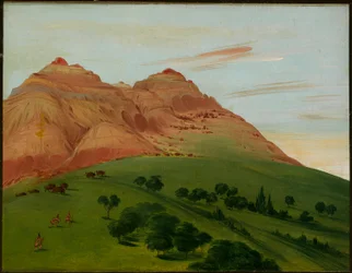 Uitzicht in de Grand Detour, 1900 mijl boven St. Louis