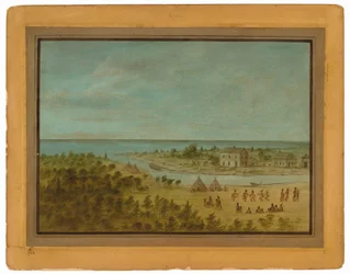 Uitzicht op Chicago in 1837