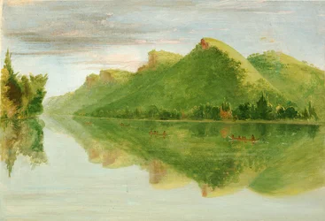 Uitzicht op de Boven-Mississippi, Mooie Prairie Kliffen, 1835-1836