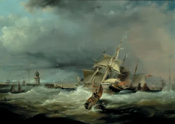 Een Amerikaans pakket dat naar Swansea Harbour vaart