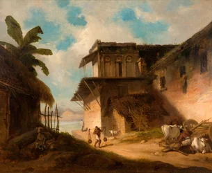 Bengaals dorpsscène, 1821