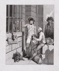 Een fluitende winkel: Tom & Jerry bezoeken Logic, aan boord van de Fleet, Fleet Prison, Londen, 1821