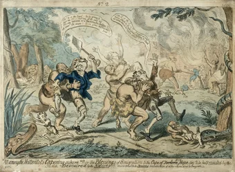 All Among the Hottentots Capering Ashore..., gepubliceerd 7 september 1819