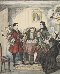 Stoutmoedigheid van Jack Sheppard, illustratie uit Jack Sheppard: Een Romantiek door William Harrison Ainsworth