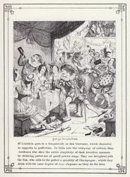 Illustratie voor Het Eigen Boek van de Vrijgezel, of De Voortgang van de Heer Lambkin (Gent) (gravure)