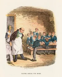 Oliver Vraagt om Meer, illustratie voor 