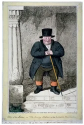 Een van de Leeuwen - of het levende standbeeld in het Londens Museum
