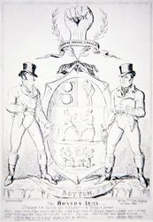De armen van de bokser, opgedragen aan de Pugilistische Club, aan Amateurs & de Fancy in het algemeen, uitgegeven door G. Humphrey, Londen 1891
