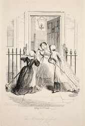 Het ochtendgeroddel, uit De grootste plaag van het leven, pub. 1847