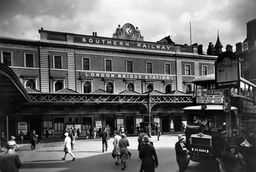 London Bridge Station, Southwark, Londen, ca. 1920-1930