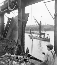 De zuidelijke oever, Lambeth, Londen, voor 1933