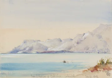 Vanaf het station in Bordighera, kijkend naar het westen, 25 februari 1878