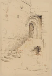 In een binnenplaats grenzend aan S. Siro, San Remo, januari 1878