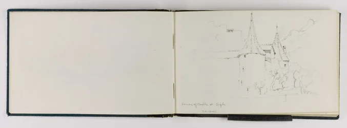 (Schetsboek) Hoek van kasteel bij Aigle