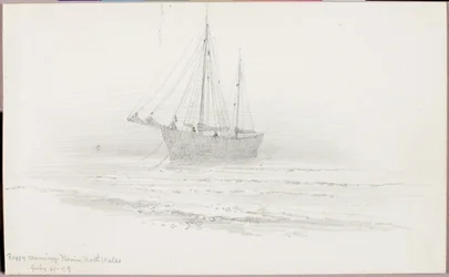 Mistige ochtend, Nevin, Noord-Wales