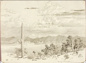 Zonder titel (overdrachts­tekening voor de Verde River, Apache-reservaat, Arizona)