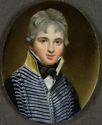 Miniatuur van William Howe de Lancey (d.1815), Cornet in 17th Light Dragoons en was aide de camp van Wellington, 1807