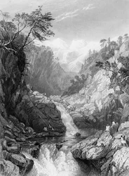 Uitzicht nabij de bron van de Jumna, 1838