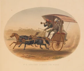 Officieren die zich bij de Troepen voegen?, ca. 1857-1858