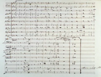 Pagina van de opening van de partituur 