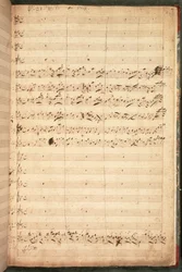 Originele partituur voor het kroningsanthem voor George II en koningin Caroline