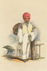 Een gemengd-ras jongen, mengeling van Maleis en Oost-Afrikaans erfgoed, Kaapstad