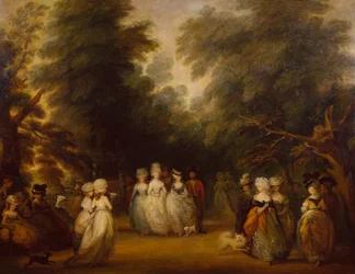 Dames wandelen op de Mall, St. James Park